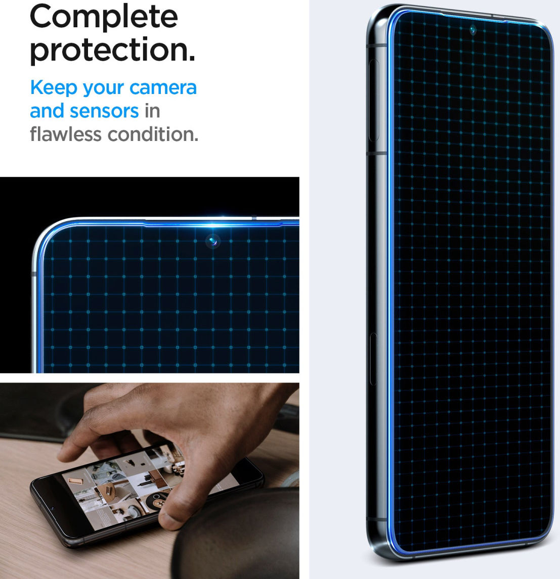 Spigen Glas.tR EZ Fit Samsung S23 Plus Screen Protector (2-Pack) afbeelding 3