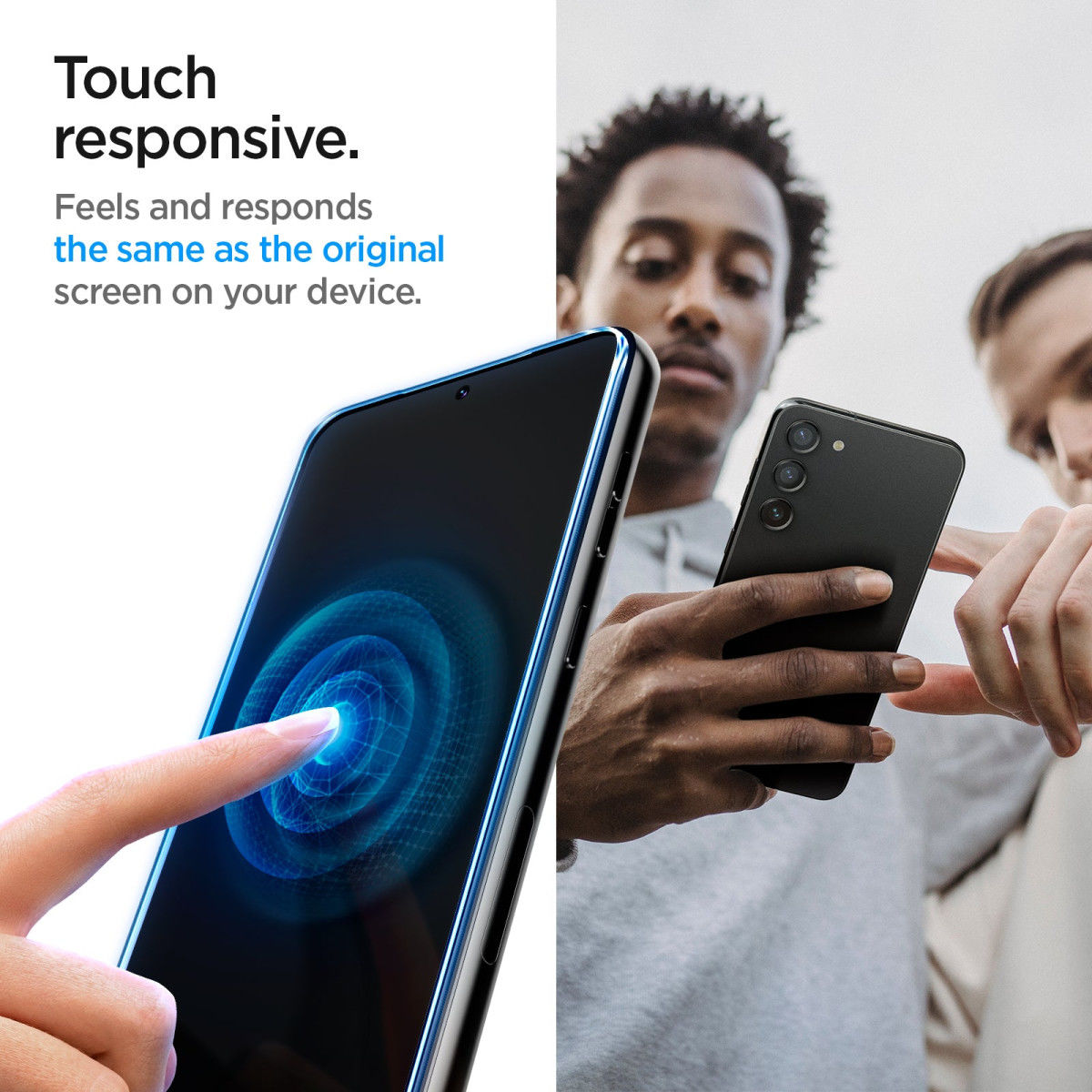 Spigen Glas.tR EZ Fit Samsung S23 Plus Screen Protector (2-Pack) afbeelding 5