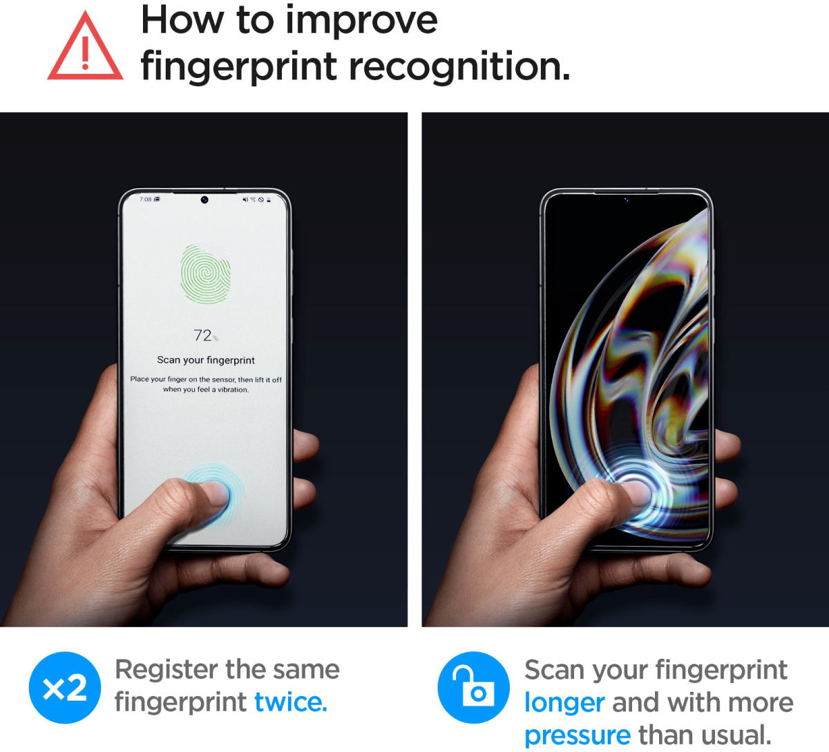 Spigen Glas.tR EZ Fit Samsung S23 Plus Screen Protector (2-Pack) afbeelding 6