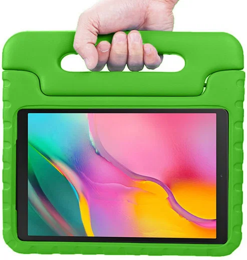 Samsung Galaxy Tab A 10.1 (2019) Kinder Tablethoes met Handvat Groen afbeelding 5
