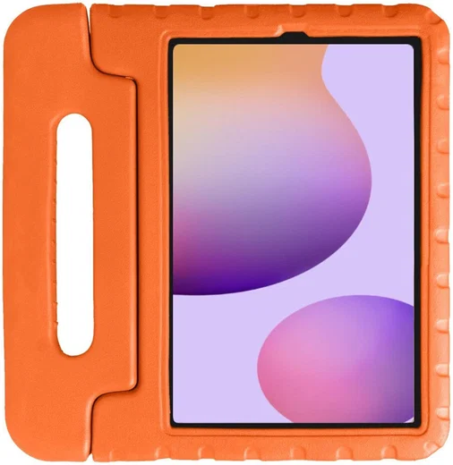Samsung Galaxy Tab S6 Lite Kinder Tablethoes met Handvat Oranje afbeelding 1