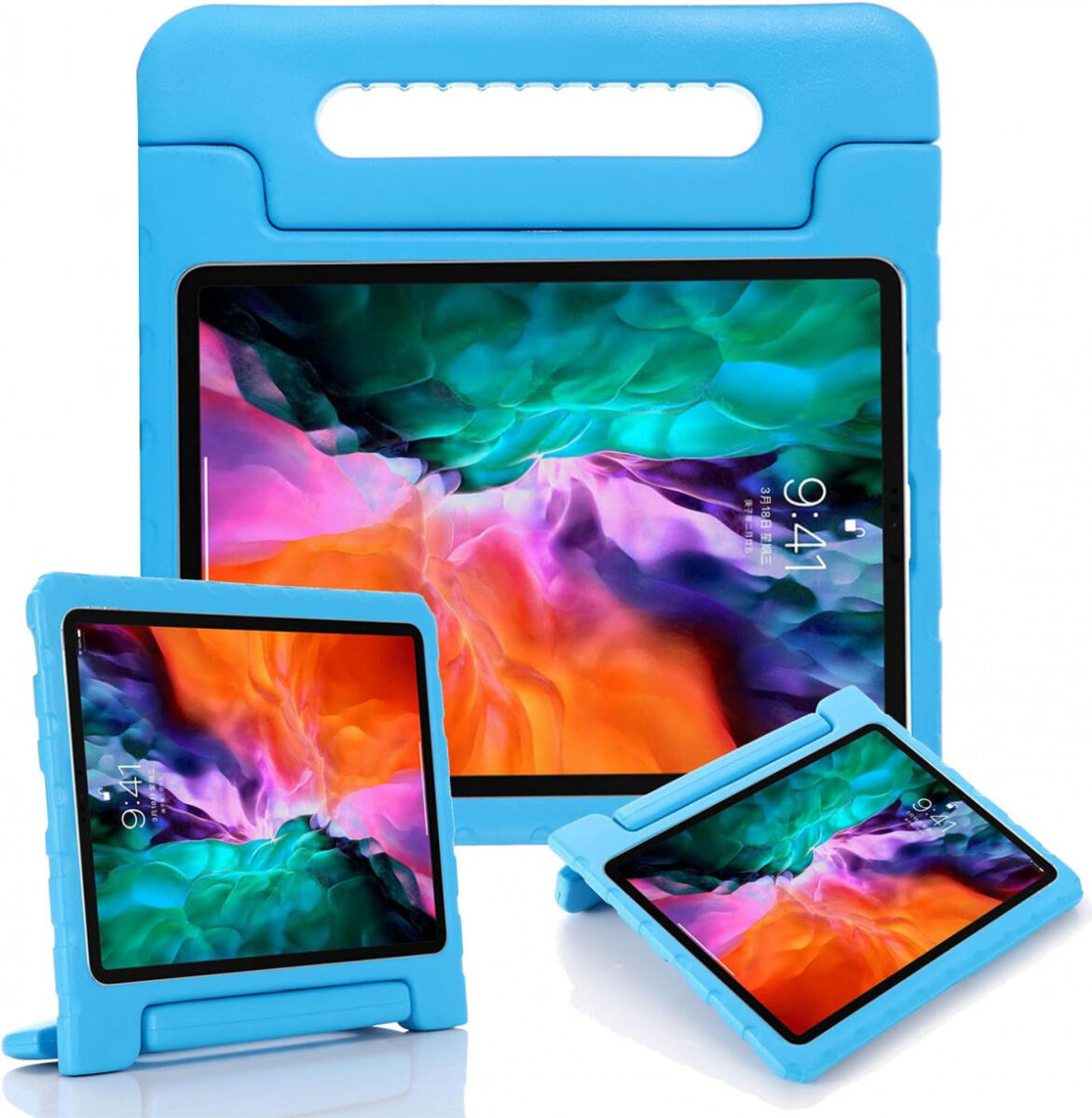 Apple iPad Pro 11 Kinder Tablethoes met Handvat Blauw afbeelding 2