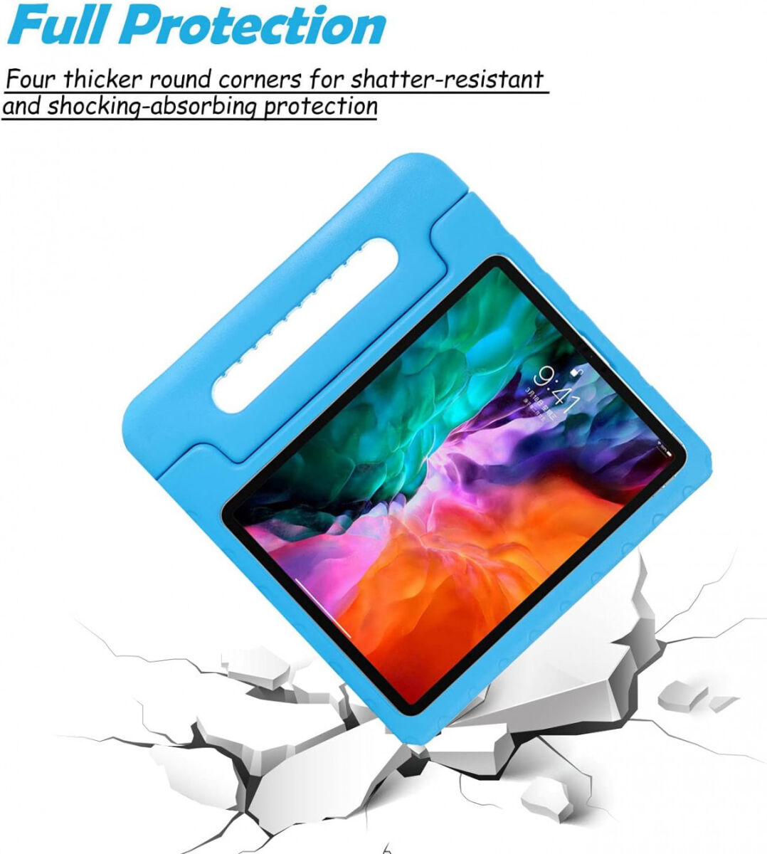 Apple iPad Pro 11 Kinder Tablethoes met Handvat Blauw afbeelding 4