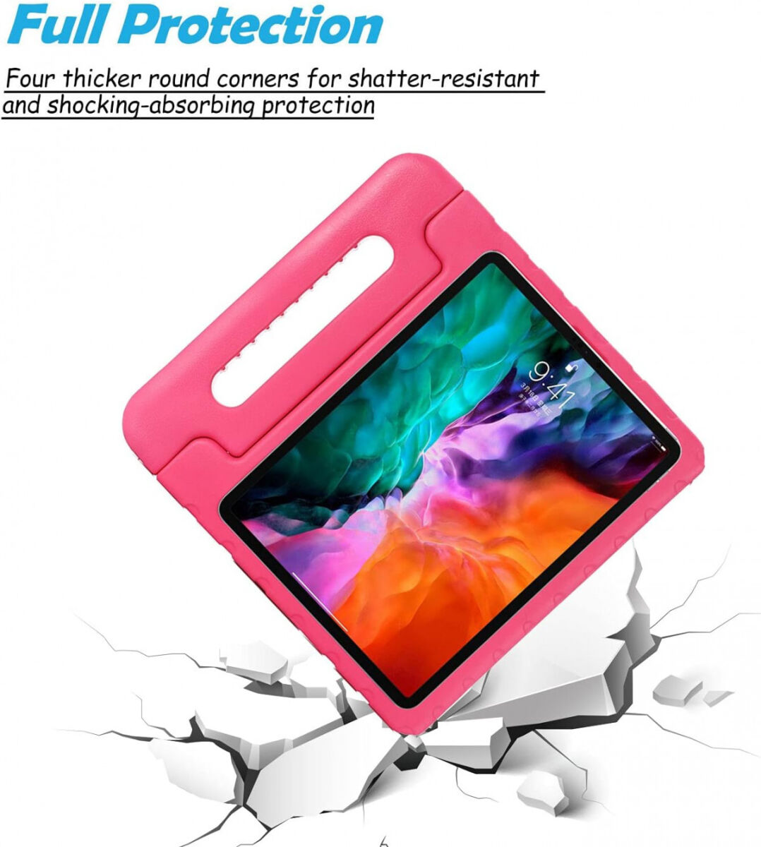 Apple iPad Pro 11 Kinder Tablethoes met Handvat Roze afbeelding 4