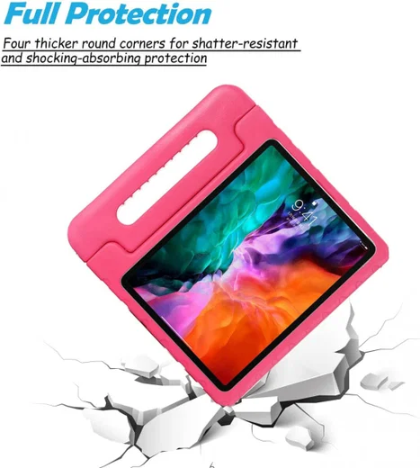 Apple iPad Pro 11 Kinder Tablethoes met Handvat Roze afbeelding 4