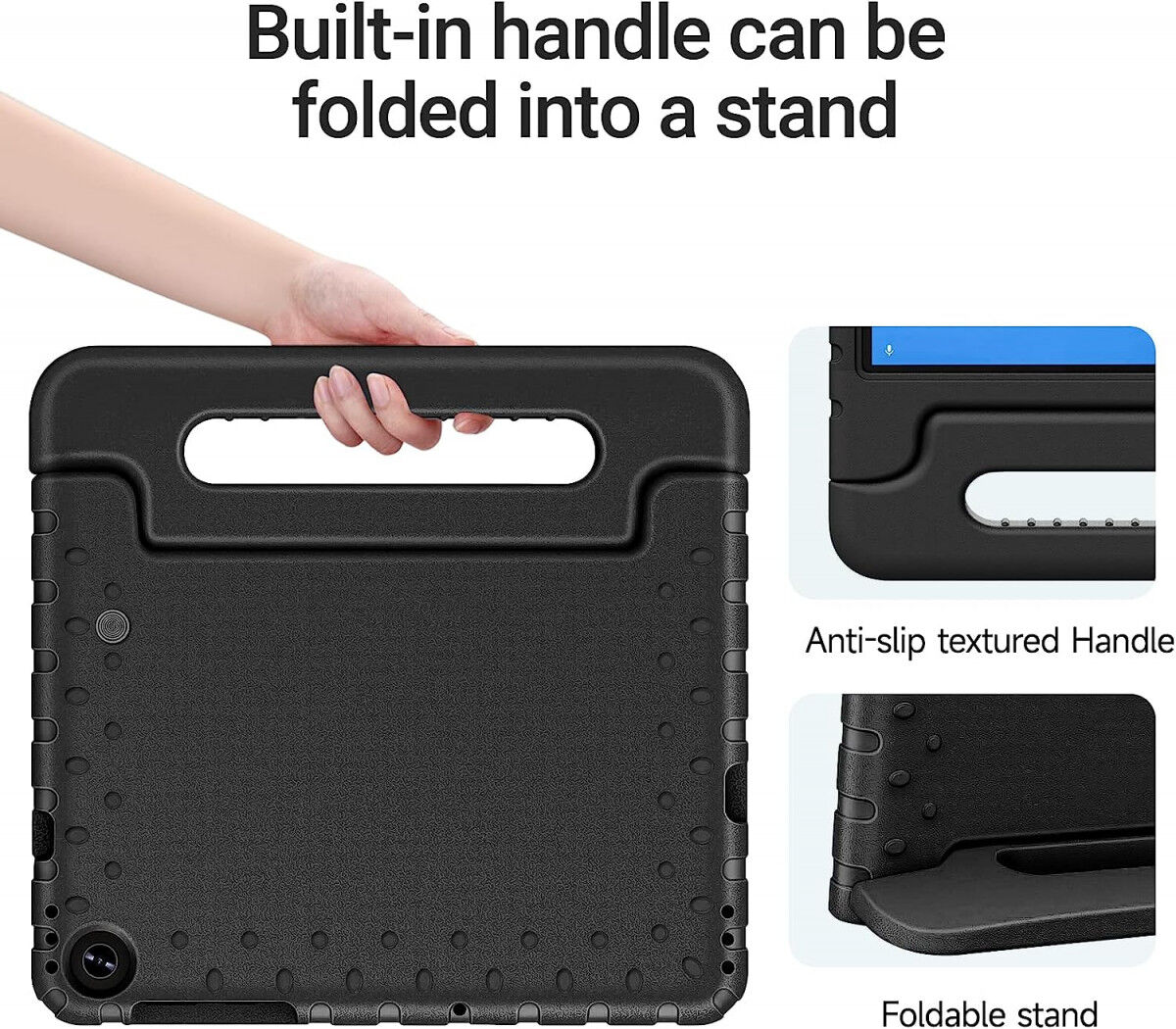 Lenovo Tab M10 HD Gen 2 Kinder Tablethoes met Handvat Zwart afbeelding 6