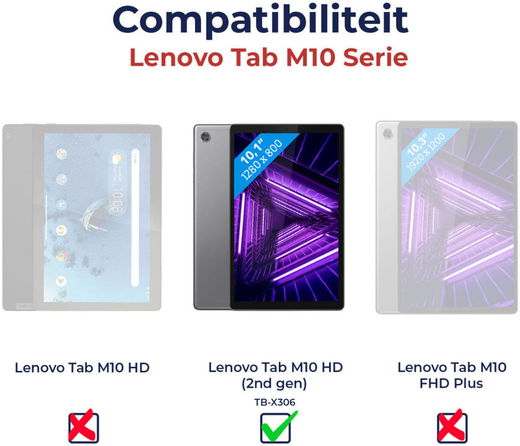 Lenovo Tab M10 HD Gen 2 Kinder Tablethoes met Handvat Zwart afbeelding 9