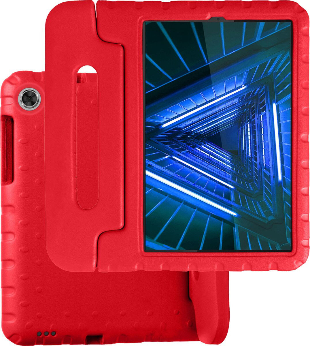 Lenovo Tab M10 Plus / FHD Plus Kinder Tablethoes met Handvat Rood afbeelding 1