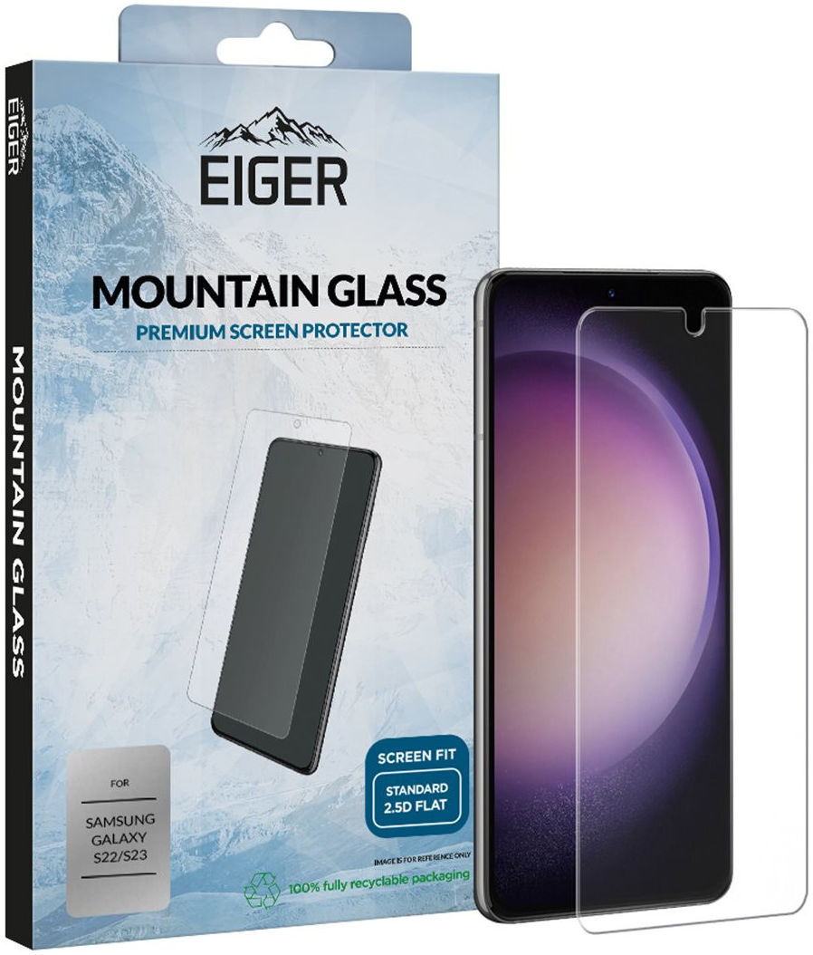 Eiger Samsung S23 / S22 Tempered Glass Case Friendly Screen Protector afbeelding 1
