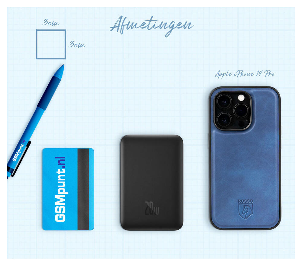 Baseus Megattach 10.000 mAh Powerbank Compact Met MagSafe Zwart 20W afbeelding 14
