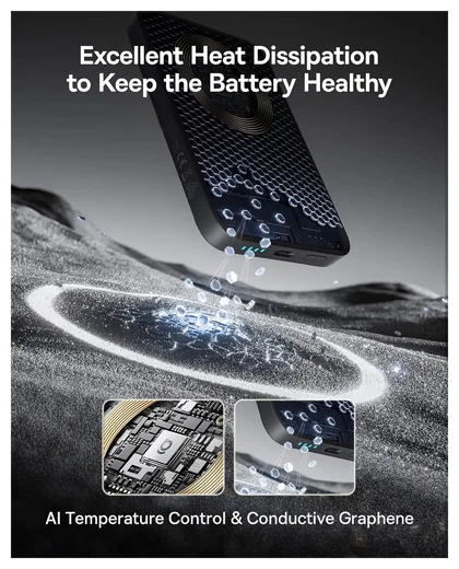 Baseus Megattach 10.000 mAh Powerbank Compact Met MagSafe Zwart 20W afbeelding 11