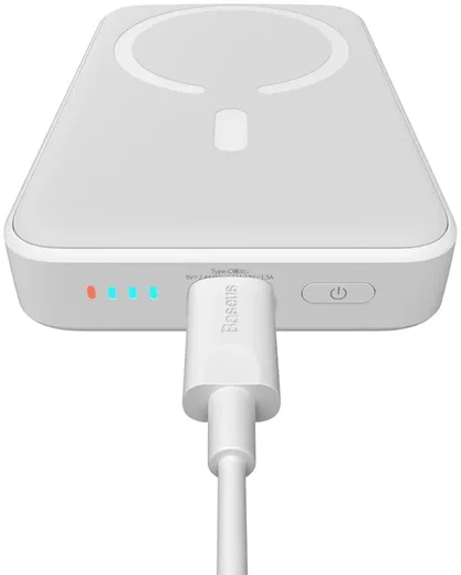 Baseus Megattach 10.000 mAh Powerbank Compact Met MagSafe Wit 20W afbeelding 3