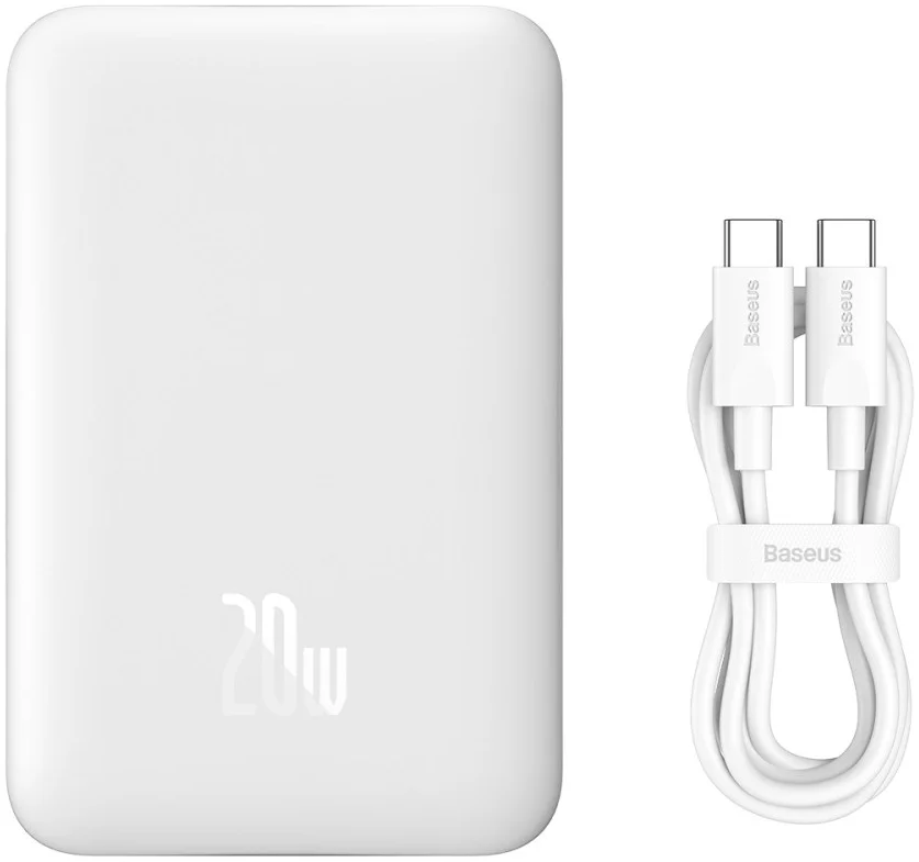 Baseus Megattach 10.000 mAh Powerbank Compact Met MagSafe Wit 20W afbeelding 10