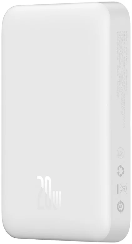Baseus Megattach 10.000 mAh Powerbank Compact Met MagSafe Wit 20W afbeelding 1