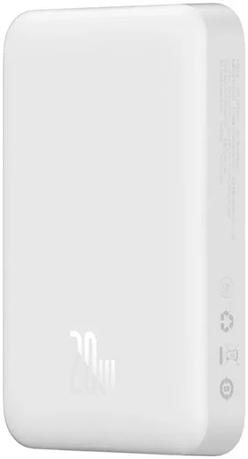 Baseus Megattach 10.000 mAh Powerbank Compact Met MagSafe Wit 20W afbeelding 1