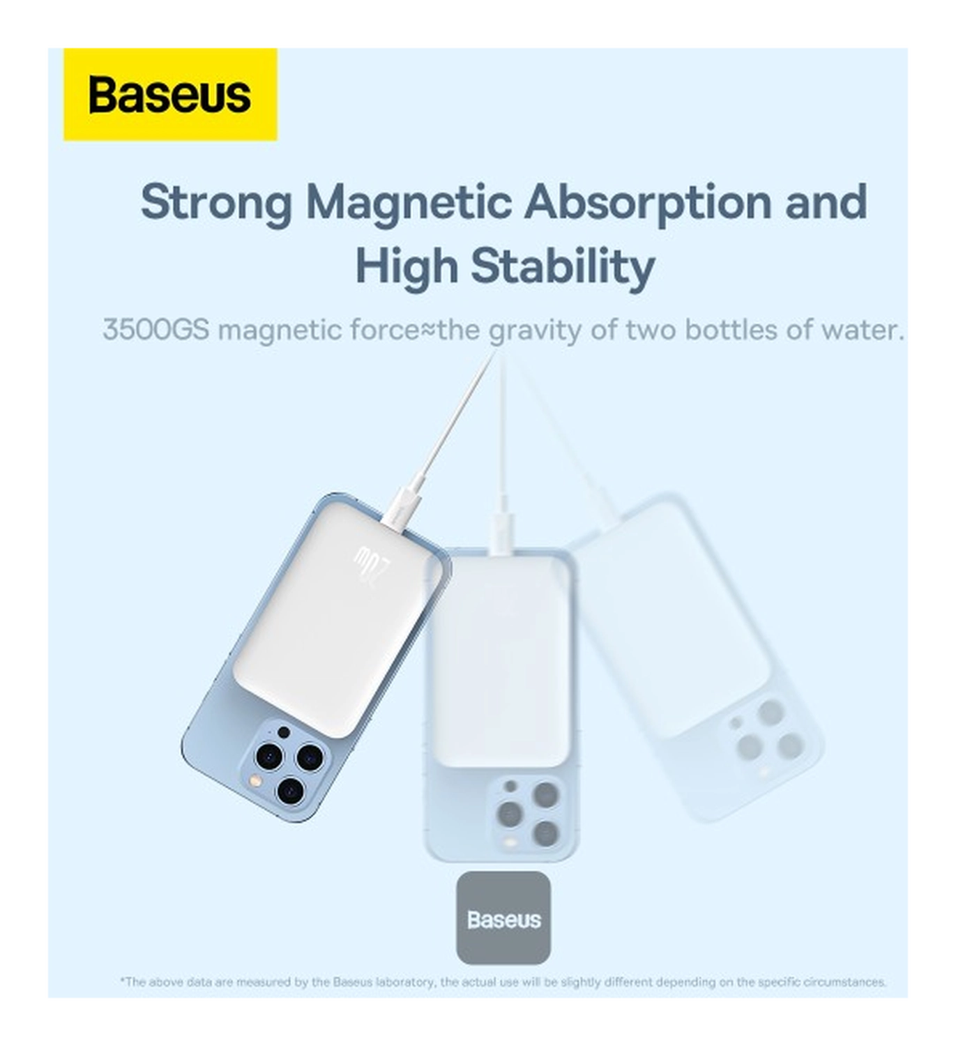 Baseus Megattach 10.000 mAh Powerbank Compact Met MagSafe Wit 20W afbeelding 6