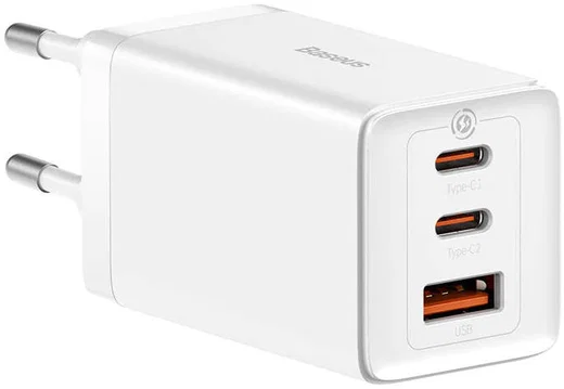 Baseus GaN5 Pro Snellader 65W PD 3.0 + 100W USB-C Kabel 1M Wit afbeelding 1