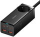 Baseus 100W Laptop Lader USB-C + USB-A met Stopcontact Zwart afbeelding 1