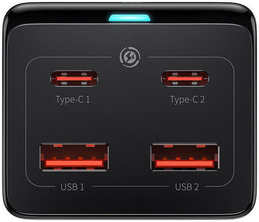 Baseus 100W Laptop Lader USB-C + USB-A met Stopcontact Zwart afbeelding 2