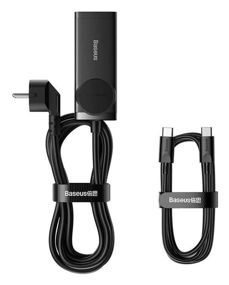 Baseus GaN3 Pro 65W Snellader Laptop/MacBook met Stopcontact Zwart afbeelding 7