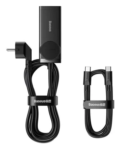 Baseus GaN3 Pro 65W Snellader Laptop/MacBook met Stopcontact Zwart afbeelding 7