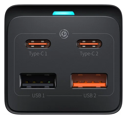 Baseus GaN3 Pro 65W Snellader Laptop/MacBook met Stopcontact Zwart afbeelding 2