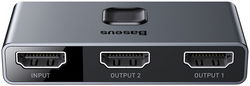 Baseus Matrix HDMI Splitter - HDMI Divider voor TV/Monitor Grijs afbeelding