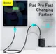 Baseus Compacte Trio Snellader 30W USB/USB-C Adapter Fast Charge Zwart afbeelding 4