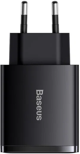 Baseus Compacte Trio Snellader 30W USB/USB-C Adapter Fast Charge Zwart afbeelding 7