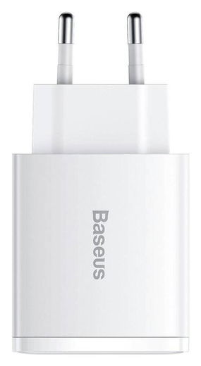 Baseus Compacte Trio Snellader 30W USB/USB-C Adapter Fast Charge Wit afbeelding 9
