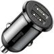 Baseus Compacte Dubbele USB Poort Autolader 4.8A Zwart afbeelding 2