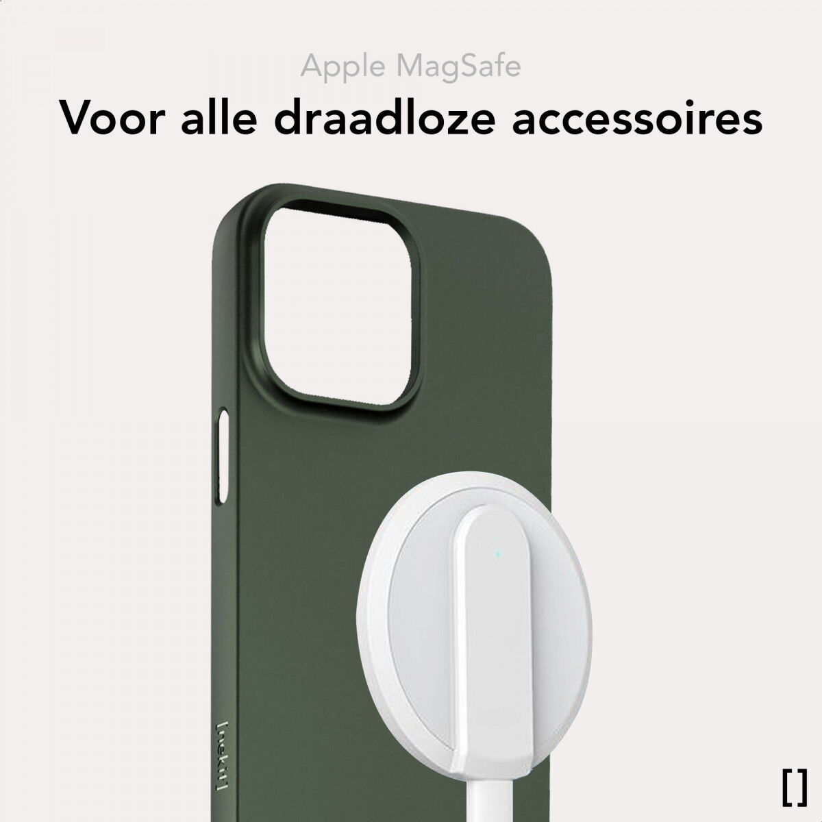 NEKIT Apple iPhone 14 Pro Hoesje met MagSafe Back Cover Dun Groen afbeelding 6