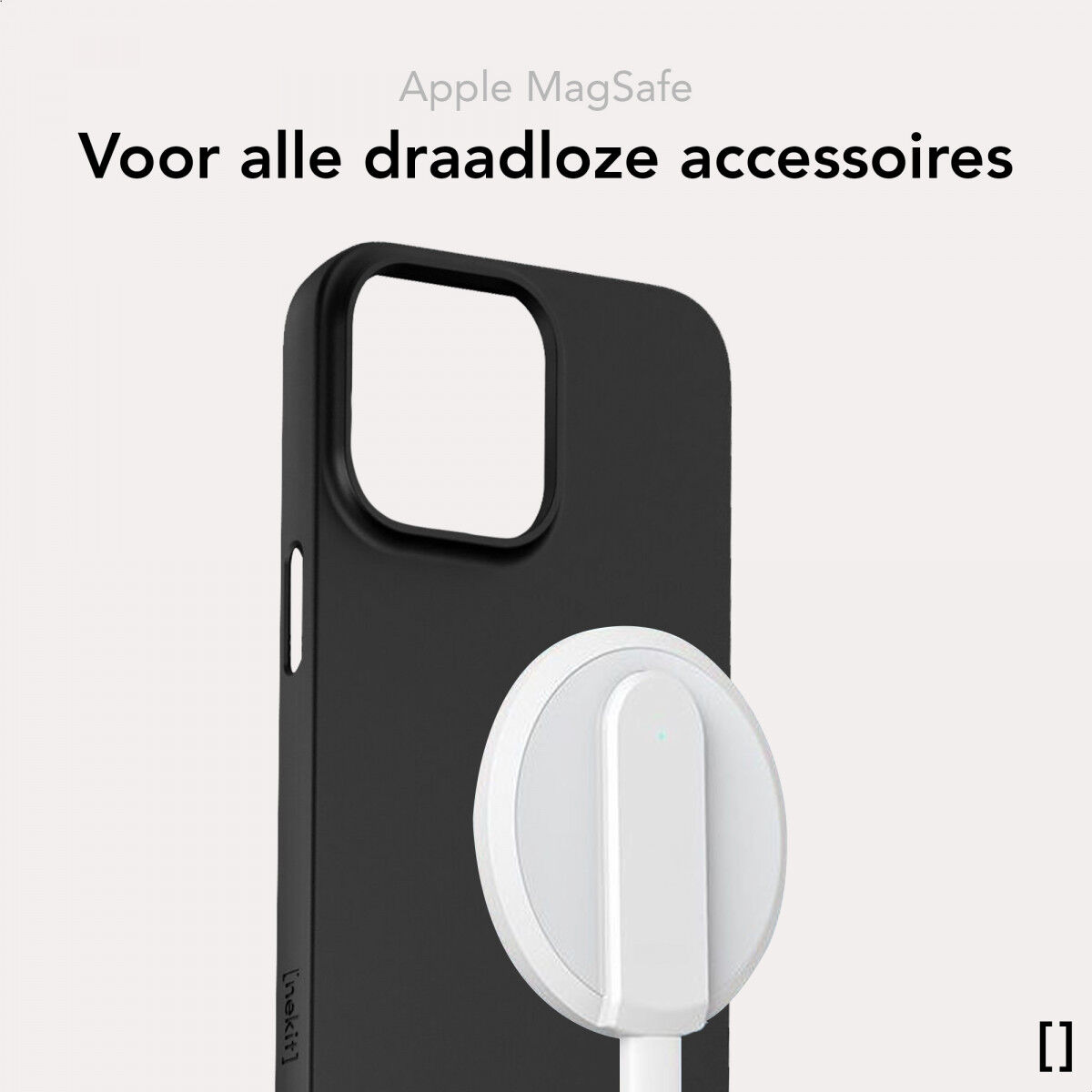 NEKIT Apple iPhone 13 Hoesje met MagSafe Back Cover Dun Zwart afbeelding 6
