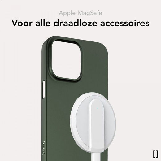 NEKIT Apple iPhone 13 Pro Hoesje met MagSafe Back Cover Dun Groen afbeelding 5