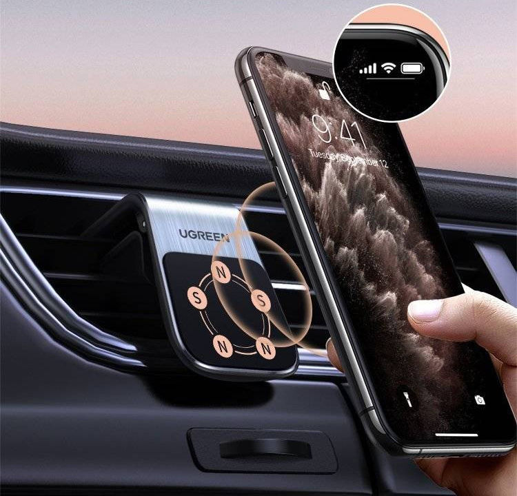 UGREEN Waterfall Magnetische Ventilatierooster Telefoonhouder Auto afbeelding 4