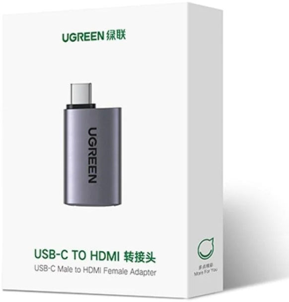 UGREEN USB-C / Thunderbolt 3 naar HDMI 2.0 Female Adapter Grijs afbeelding 11