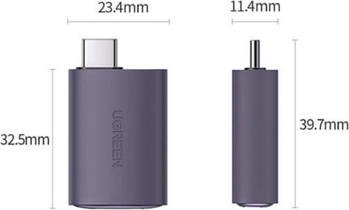 UGREEN USB-C / Thunderbolt 3 naar HDMI 2.0 Female Adapter Grijs afbeelding 9