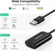 UGREEN Externe USB Geluidskaart voor 3.5 mm Jack Zwart afbeelding 4