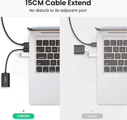 UGREEN Externe USB Geluidskaart voor 3.5 mm Jack Zwart afbeelding 5