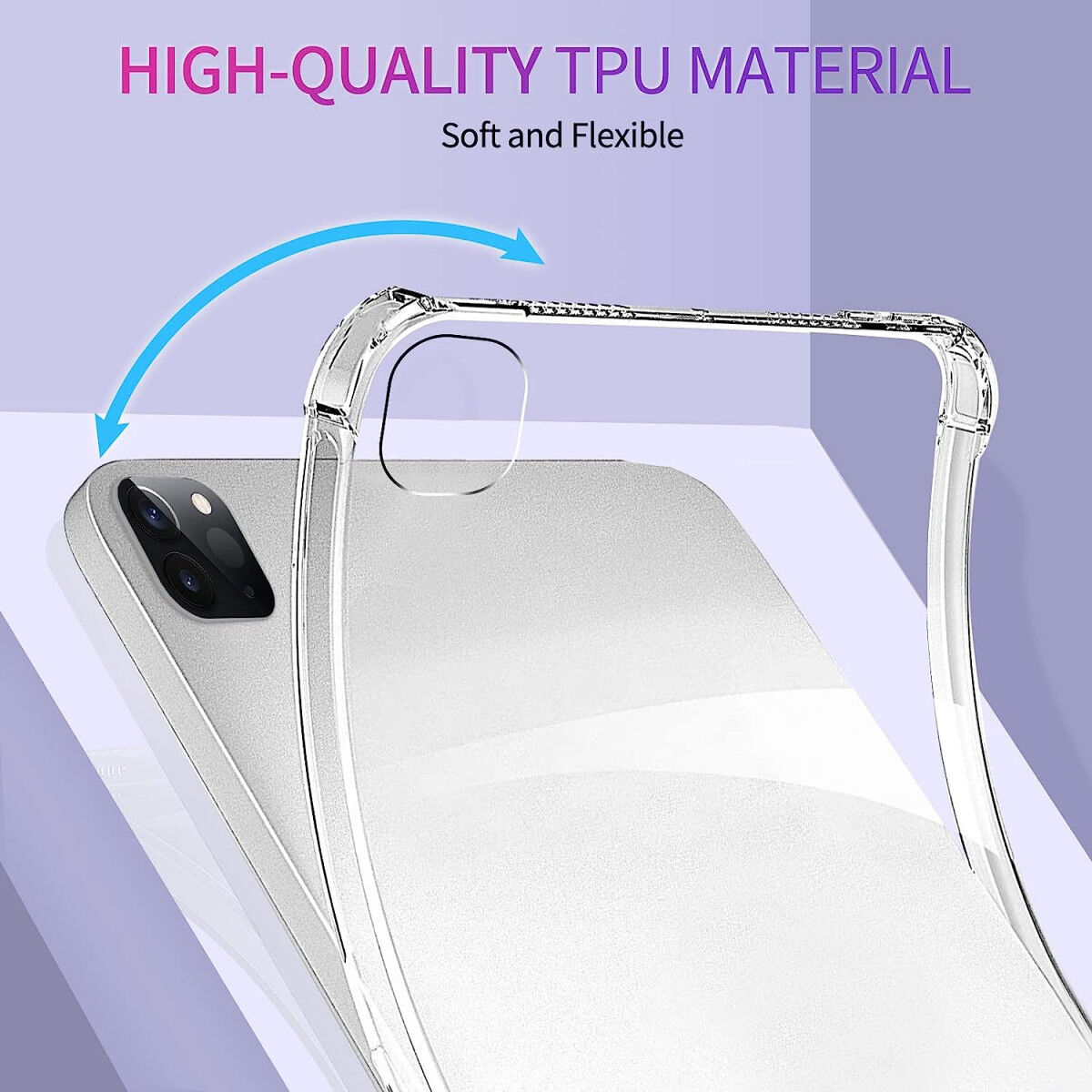 iPad Pro 11 (2018/2020/2021/2022) Hoes Schokbestendig TPU Transparant afbeelding 4