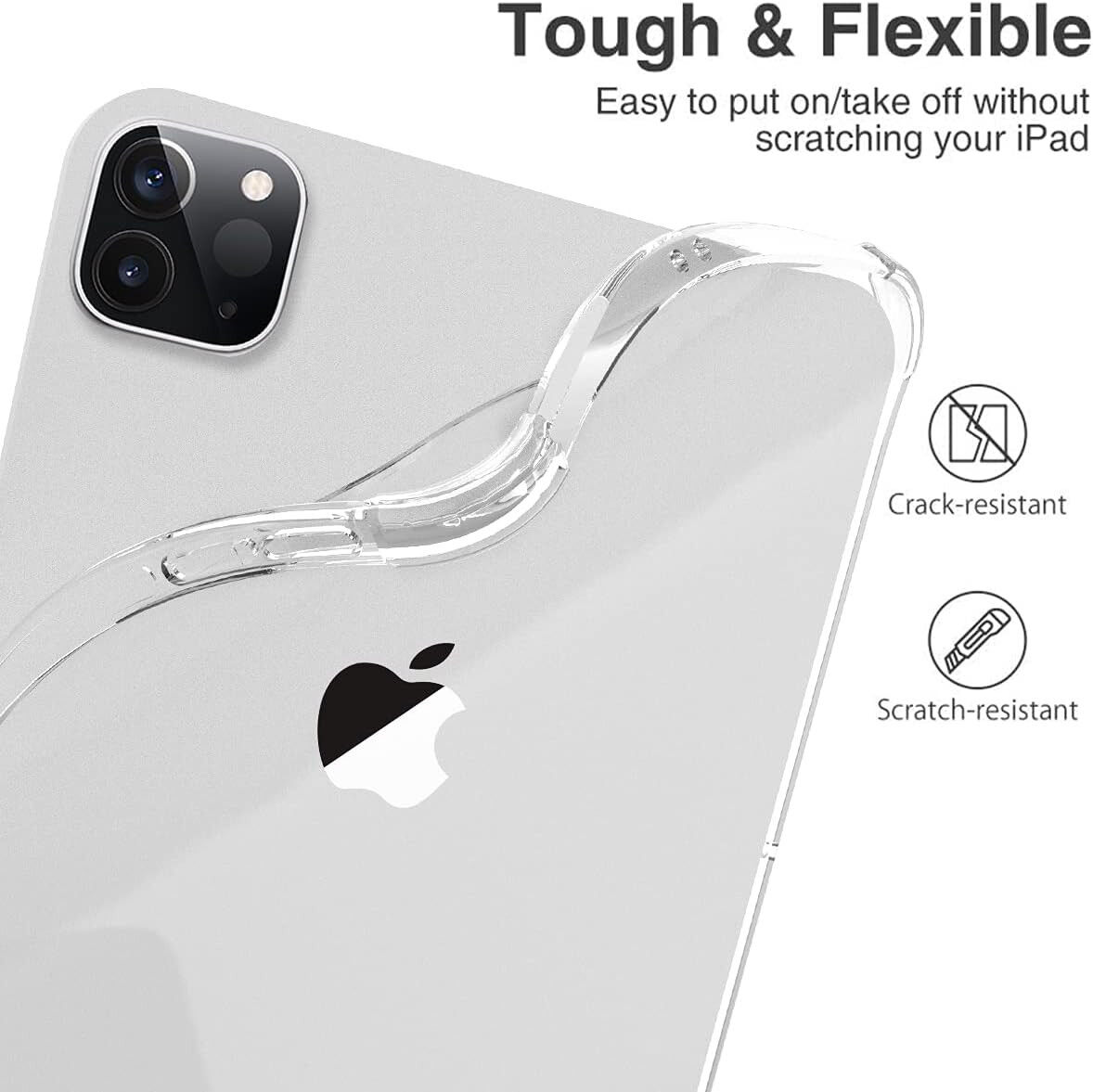 iPad Pro 12.9 (2018/2020/2021/2022) Schokbestendig TPU Transparant afbeelding 5