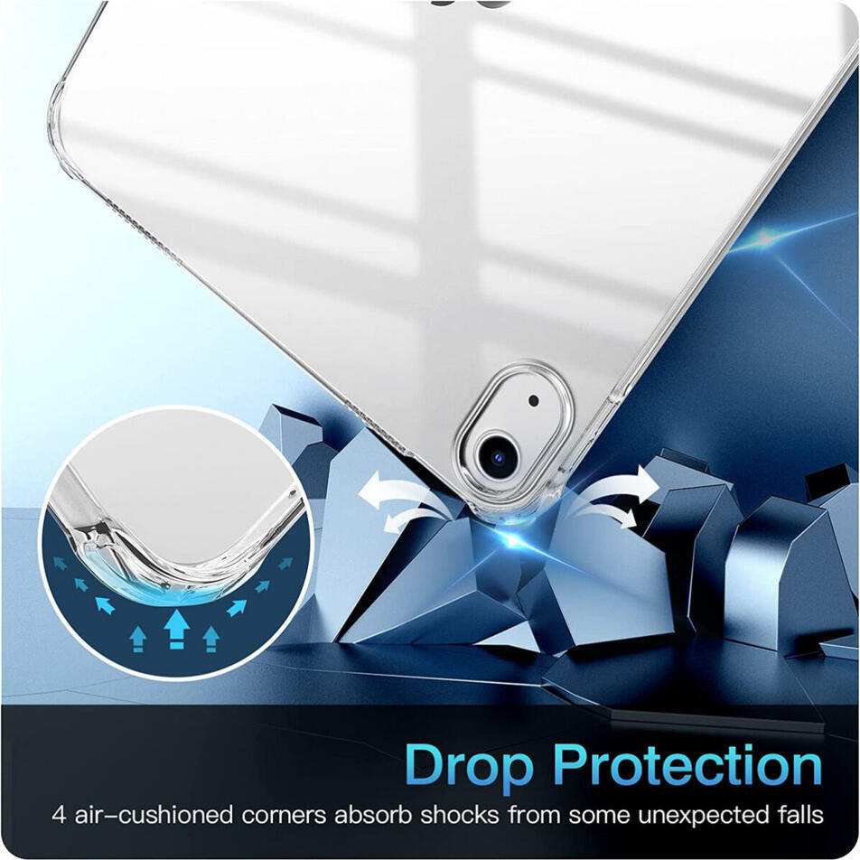 Apple iPad 11 (2025)/10.9 (2022) Hoes Schokbestendige TPU Back Cover Transparant afbeelding 3