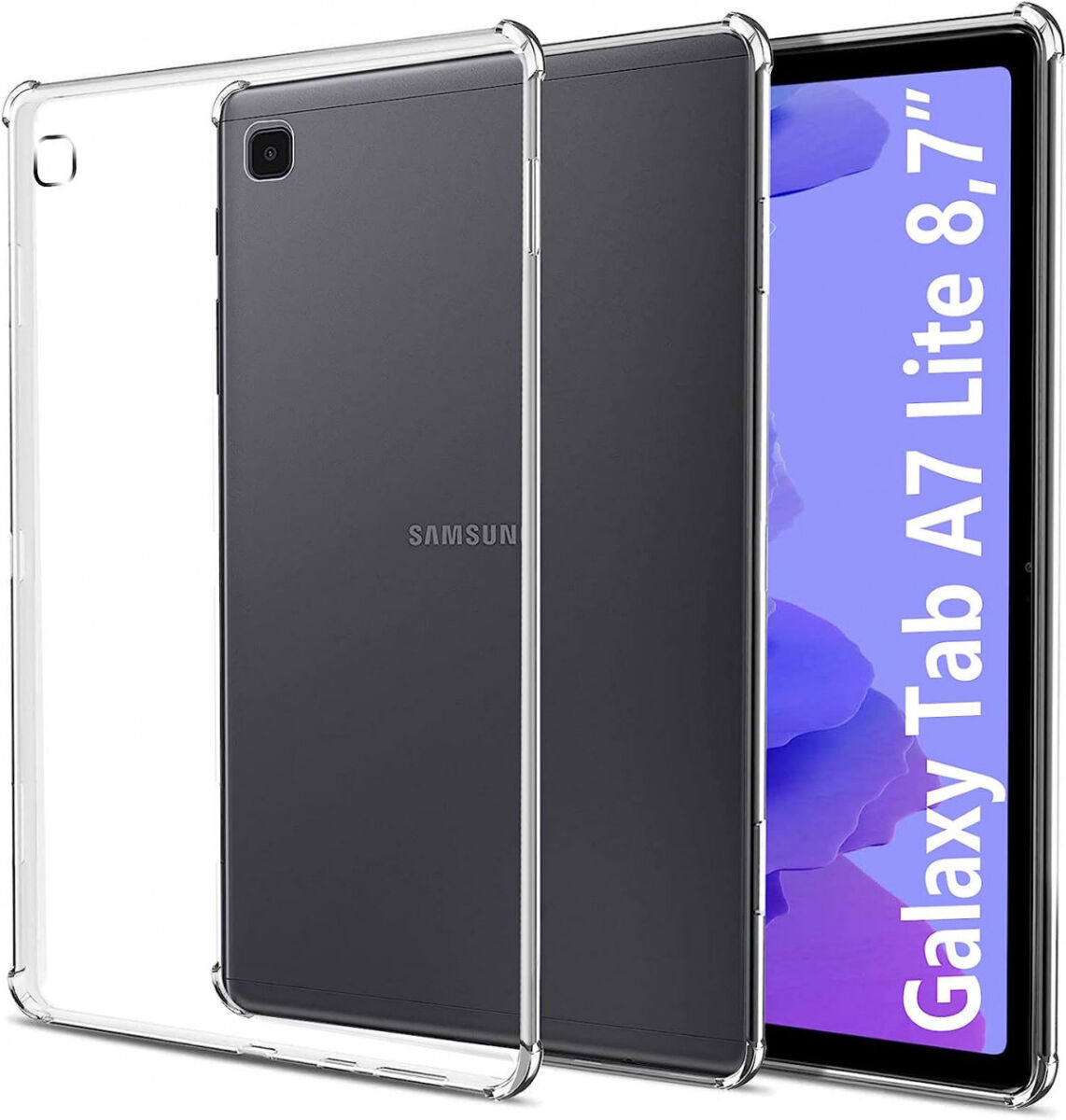 Samsung Galaxy Tab A7 Lite Hoes Schokbestendig TPU Transparant afbeelding 1