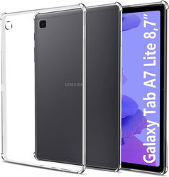Samsung Galaxy Tab A7 Lite Hoes Schokbestendig TPU Transparant afbeelding