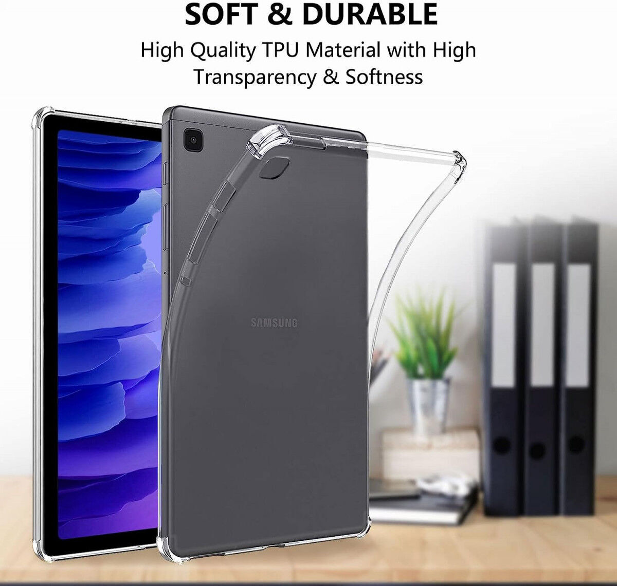 Samsung Galaxy Tab A7 Lite Hoes Schokbestendig TPU Transparant afbeelding 3