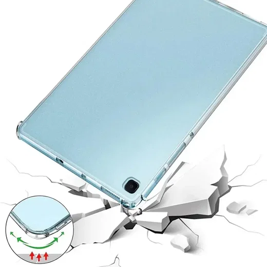 Samsung Galaxy Tab S6 Lite Hoes Schokbestendige TPU Back Cover Transparant afbeelding 2