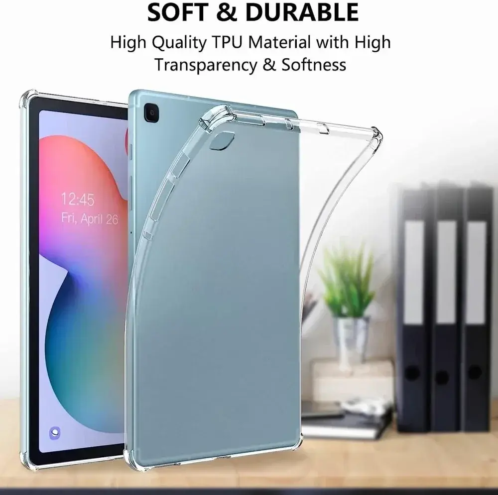 Samsung Galaxy Tab S6 Lite Hoes Schokbestendige TPU Back Cover Transparant afbeelding 3