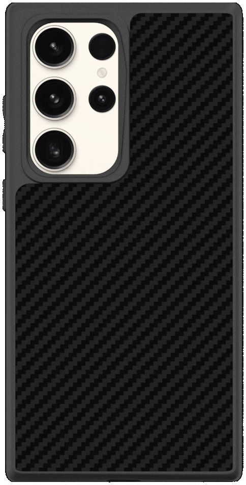 RhinoShield SolidSuit Samsung S23 Ultra Hoesje Carbon Fiber Zwart afbeelding 1