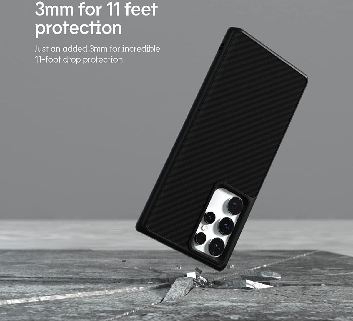 RhinoShield SolidSuit Samsung S23 Ultra Hoesje Carbon Fiber Zwart afbeelding 3