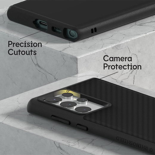 RhinoShield SolidSuit Samsung S23 Ultra Hoesje Carbon Fiber Zwart afbeelding 6